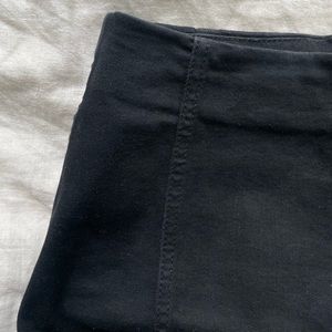 Black Denim Mini Skirt